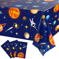 Sumind 3 Pieces Space Tablecloth Decorations – 54 x 108 Inches – Planet Design for Kids Space Theme Parties