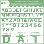 SUNBEAUTY 146 Pcs Sage Green DIY Banner Letters — Customizable Kit for Parties