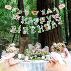 SUNBEAUTY Wildflower Happy Birthday Banner – Sage Green Floral Decor for Spring & Summer Parties | Pre-Strung