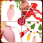 SUNBEAUTY Felt Christmas Garland – Red & Green Pom Poms, Double-Layer Wool Felt Decor Banner