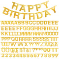 SUNBEAUTY Gold 146-Piece DIY Letter Banner Kit | Customizable Party Decor