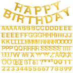 SUNBEAUTY Gold 146-Piece DIY Letter Banner Kit | Customizable Party Decor