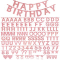 SUNBEAUTY 127 Pcs Rosegold Glitter DIY Banner – Customizable Letters & Symbols for Parties