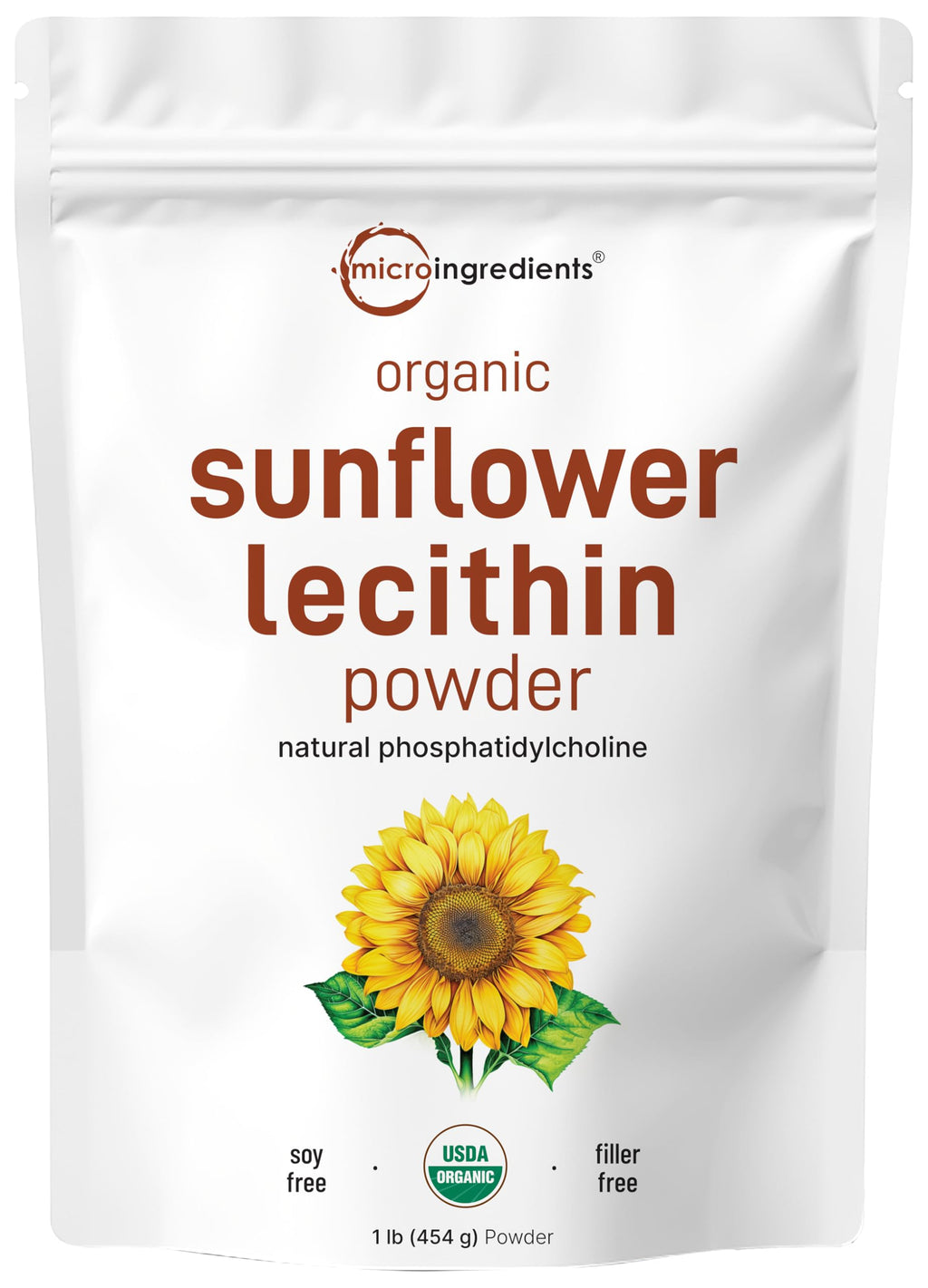 Bio Sonnenblumenlecithin Pulver – 454g, kaltgepresst & gentechnikfrei