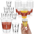 Sunnychicc Football Party Cups Kit — 40x 16oz Plastic Cups + 40x 2oz Shot Glasses, Bulk Disposable Game Day Supplies