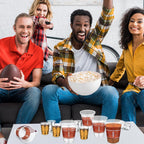 Sunnychicc Football Party Cups Kit — 40x 16oz Plastic Cups + 40x 2oz Shot Glasses, Bulk Disposable Game Day Supplies