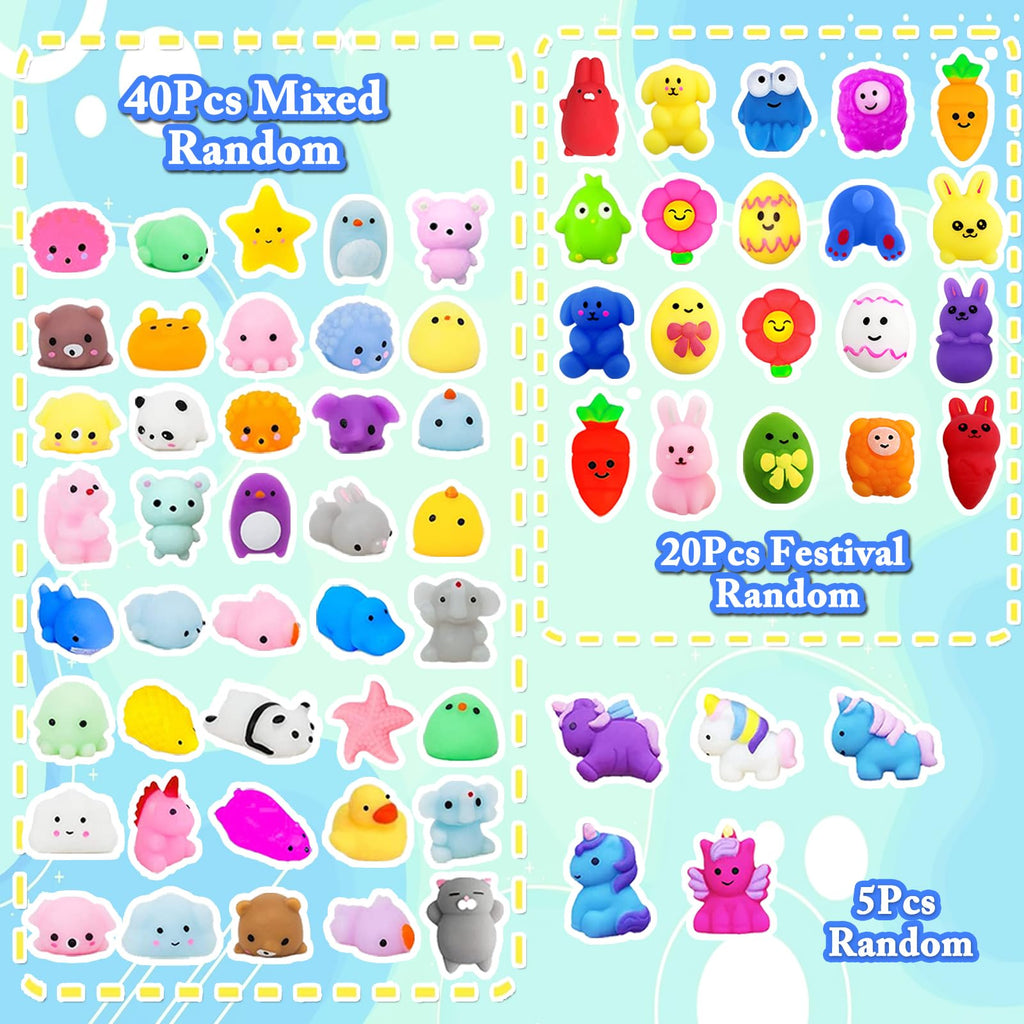 SUNPROUND 200Pcs Kawaii Mochi Squishies – Fidget Toys, Party Favors & Classroom Prizes