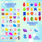 SUNPROUND 200Pcs Kawaii Mochi Squishies – Fidget Toys, Party Favors & Classroom Prizes