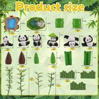 Sunshuang Panda Cake Toppers – 23Pcs Birthday Party Decorations
