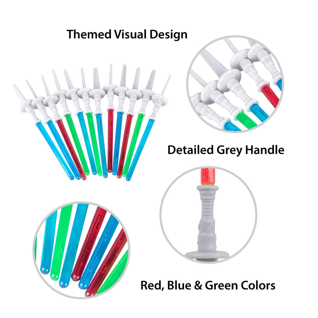 Super Z Outlet Light Sabre Cupcake Toppers – 12 Pack, 4 Inch Tall