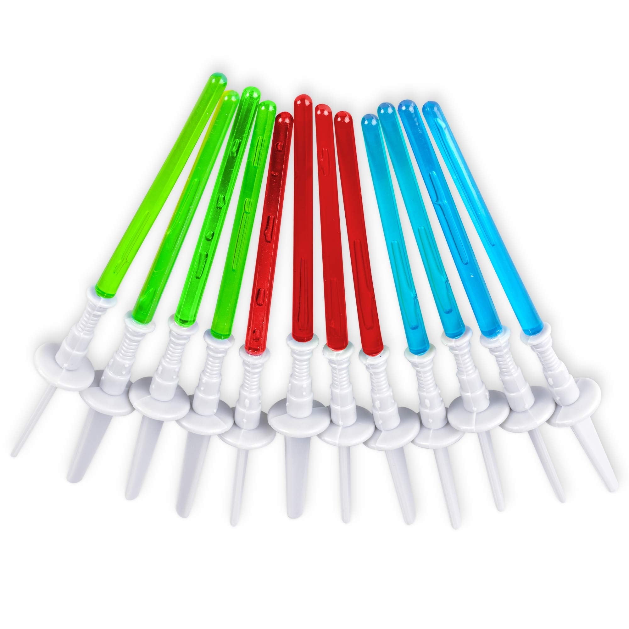 Super Z Outlet Light Sabre Cupcake Toppers – 12 Pack, 4 Inch Tall