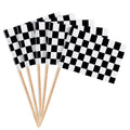 Super Z Outlet 100 Pack Mini Checkered Racing Flag Cupcake Toppers - 2.5in Tall Party Decor
