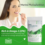 SuperFoodISM Marine Phytoplankton Supplement – Organic Vegan, Omega-3 EPA, 180 Capsules