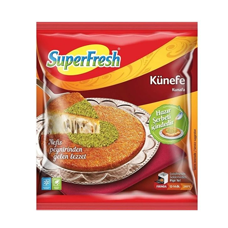 SuperFresh Frozen Künefe Traditional Cheese Kunafa, 2-Piece Pack