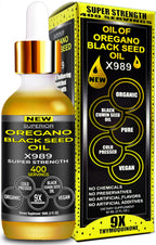 SUPERIOR FULVIC HUMIC X935 – Oil of Oregano with Black Seed Oil Drops, 400 Servings, 2-in-1 Organic Liquid