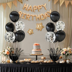 Suppromo 2-Set Black Table Balloon Stand Kit – Confetti Balloons for Party Centerpieces