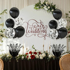 Suppromo 2-Set Black Table Balloon Stand Kit – Confetti Balloons for Party Centerpieces