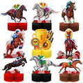 Sureio 9 Pcs Kentucky Horse Racing Derby Honeycomb Centerpieces – 3D Table Decorations