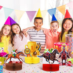 Sureio 9 Pcs Kentucky Horse Racing Derby Honeycomb Centerpieces – 3D Table Decorations