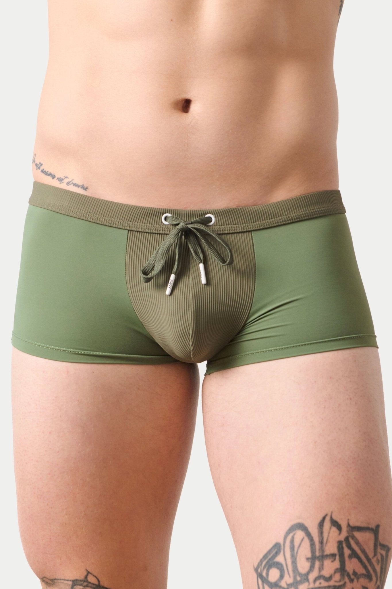 SURGE Swim Thong Trunks - Army Green