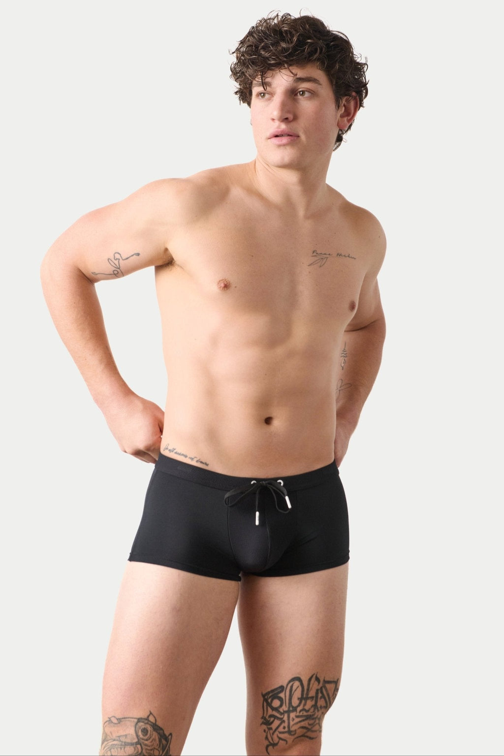 SURGE Swim Thong Trunks - Black