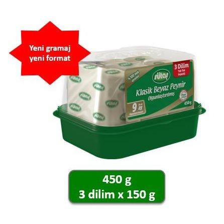 Sutas Klasik Beyaz Peynir Aged White Cheese 3 Slices 450g