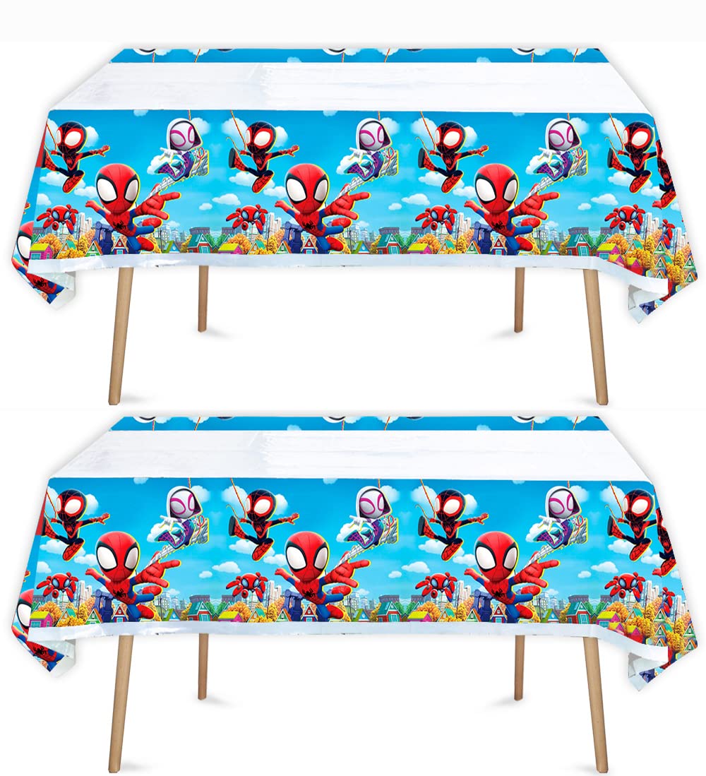 SUTRADHAR Spiderman Tablecloth 2-Pack – 70 x 42 inches | Party Table Cover
