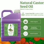 SVA Castor Seed Oi Organic Oil - 32 Fl Oz | 100% Natural Cold-Pressed Castor Oil for Face, Skin, Hair, Scalp & Body