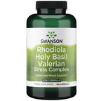 Swanson Rhodiola Holy Basil Valerian Stress Complex 225/225/225 mg – Stress Support, Wellbeing & Relaxation (180 Capsules)