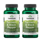 Swanson Turmeric & Black Pepper – Organic Joint Health, Heart Health, Digestion & Liver Support (60 Veggie Capsules) 2 Pack
