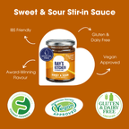 Sweet & Sour Stir-in Sauce 260g – Low FODMAP, Gluten Free & Vegan