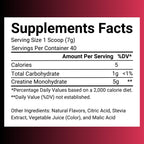 SweetCre Creatine Monohydrate – 5g Powder for Women and Men | Organic Ingredients | Fruit Punch Flavor | 10oz