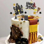 SWIMDOG Wizard Birthday Cake Topper Decorations — 26-Piece Glitter Set