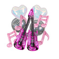 SYNUO Music Note & Guitar Foil Balloons – 30in Pink Party Decor