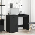 Modern Wooden Home Office Computer Desk Table With Storage Compartment & Drawer