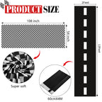 Tallew 2 Pcs Checkered Tablecloth & Race Runner – Black & White Racing Party Decor