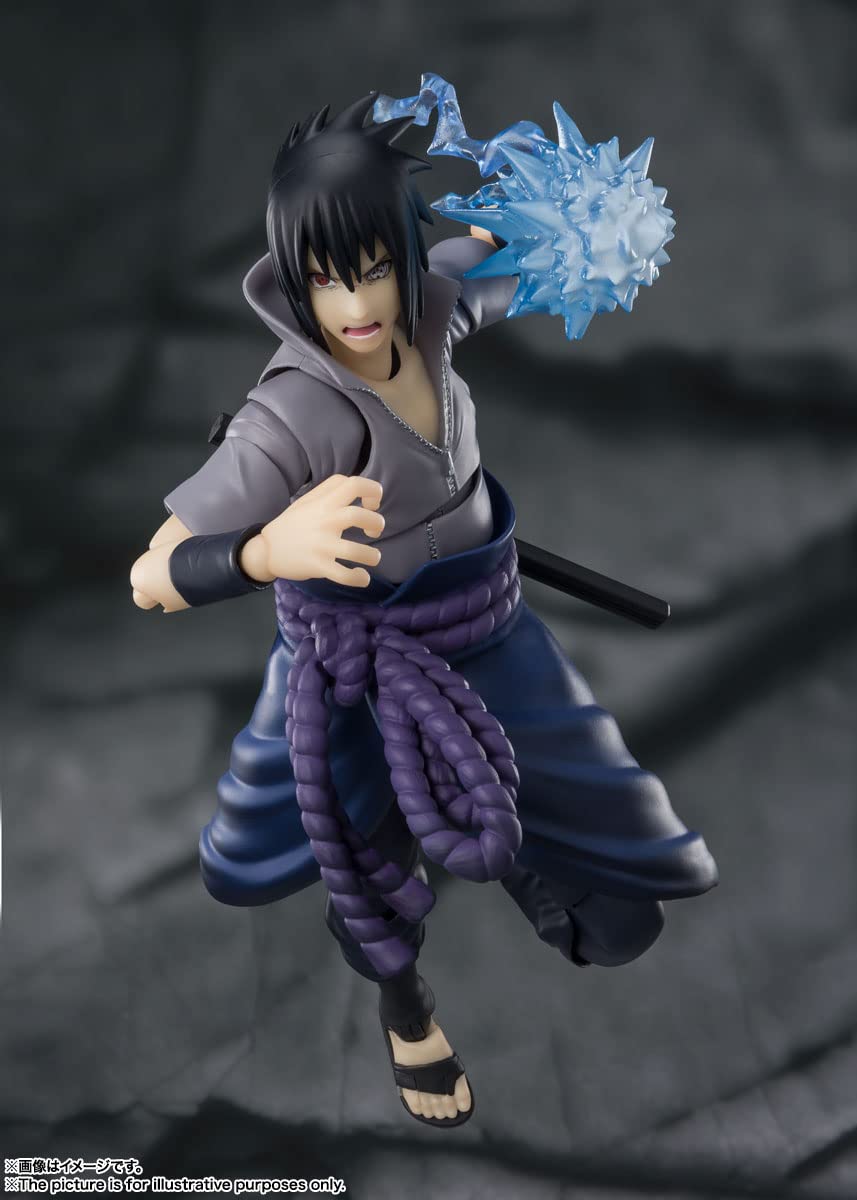 TAMASHII NATIONS Naruto Shippuden Sasuke Uchiha S.H.Figuarts Action Figure – He Who Bears All Hatred