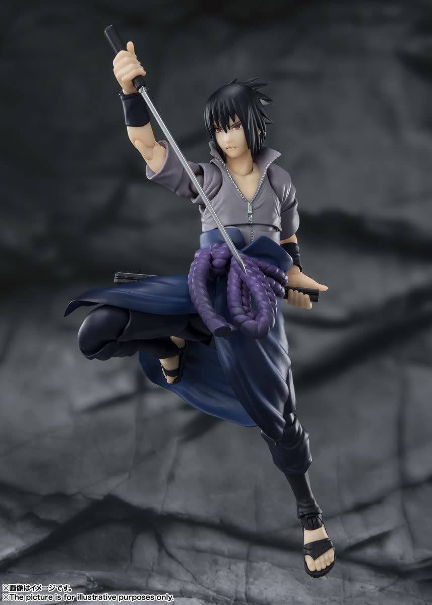 TAMASHII NATIONS Naruto Shippuden Sasuke Uchiha S.H.Figuarts Action Figure – He Who Bears All Hatred