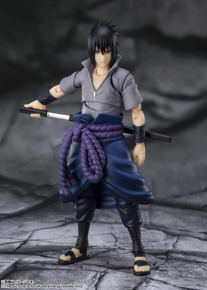TAMASHII NATIONS Naruto Shippuden Sasuke Uchiha S.H.Figuarts Action Figure – He Who Bears All Hatred