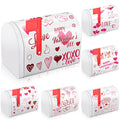 Tandefio 6-Pack Valentine Mini Tinplate Mailboxes with Stickers – DIY Gift & Party Favors