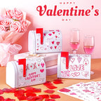 Tandefio 6-Pack Valentine Mini Tinplate Mailboxes with Stickers – DIY Gift & Party Favors