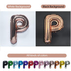 TangTuan 52 pcs Rose Gold Foil Letter Balloons Kit with Air Pump, 16 Inch, A-Z Sets