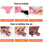 TangTuan 52 pcs Rose Gold Foil Letter Balloons Kit with Air Pump, 16 Inch, A-Z Sets