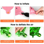 TangTuan 52 Pcs Green Foil Alphabet Balloons with Air Pump, 16-Inch, 2 A-Z Sets