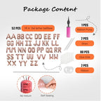 TangTuan 52 pcs Rose Gold Foil Letter Balloons Kit with Air Pump, 16 Inch, A-Z Sets