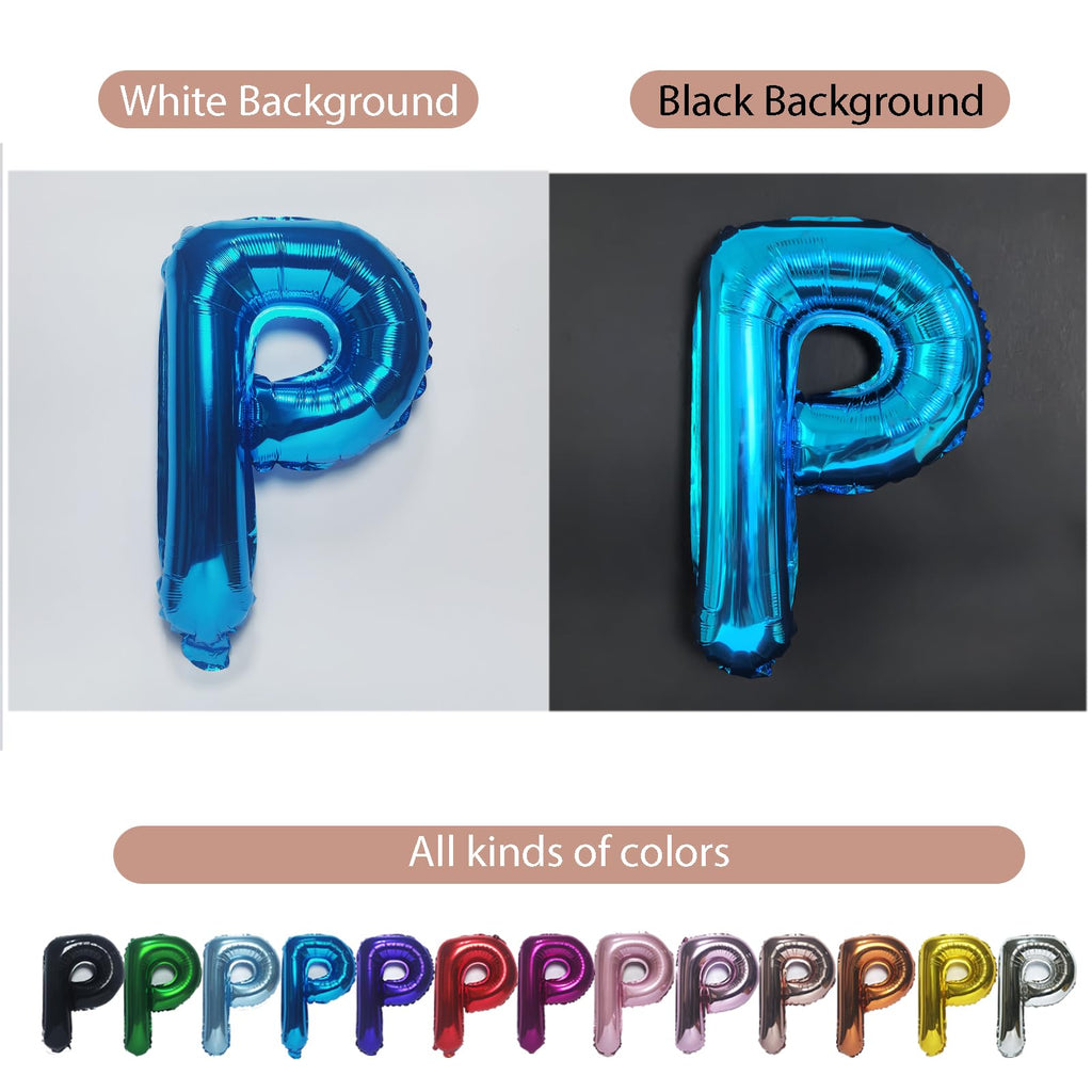 TangTuan 52 Pcs Peacock Blue Foil Letter Balloons Kit – 16 Inch, A-Z Sets (2)