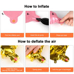 TangTuan 52 Pcs Pink Foil Letter Balloons with Air Pump – 16" A-Z Sets for Birthday Banner & Party Decor