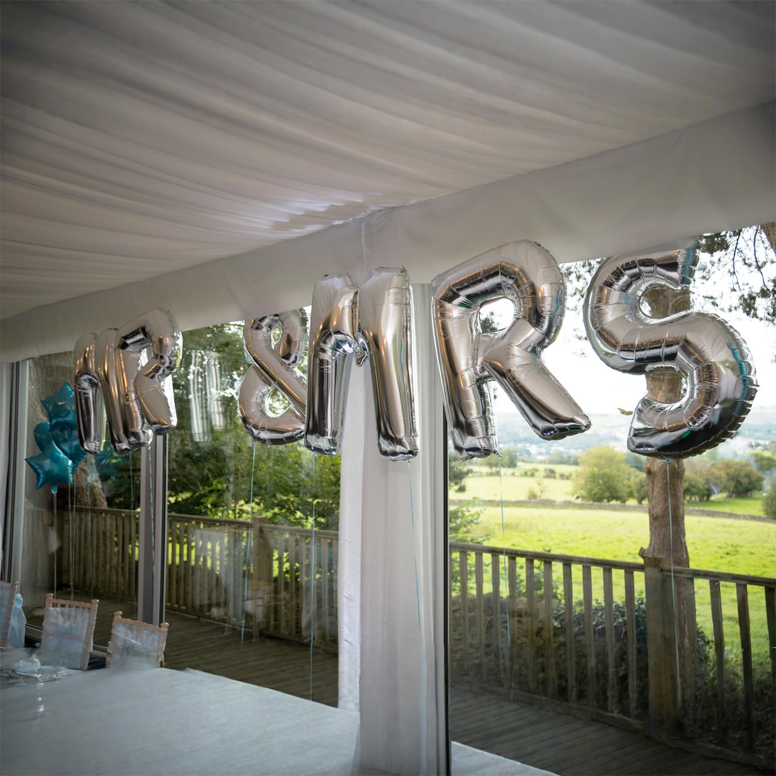TangTuan 53 Pcs Silver Foil Letter Balloons – 16 Inch A-Z Sets + & Symbol for Custom Banners