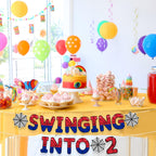 TaoBary Spider Theme 2nd Birthday Banner – Pre-strung Kids Party Decoration