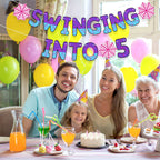 TaoBary Spider Theme 5th Birthday Banner – Pre-strung & Ready to Hang